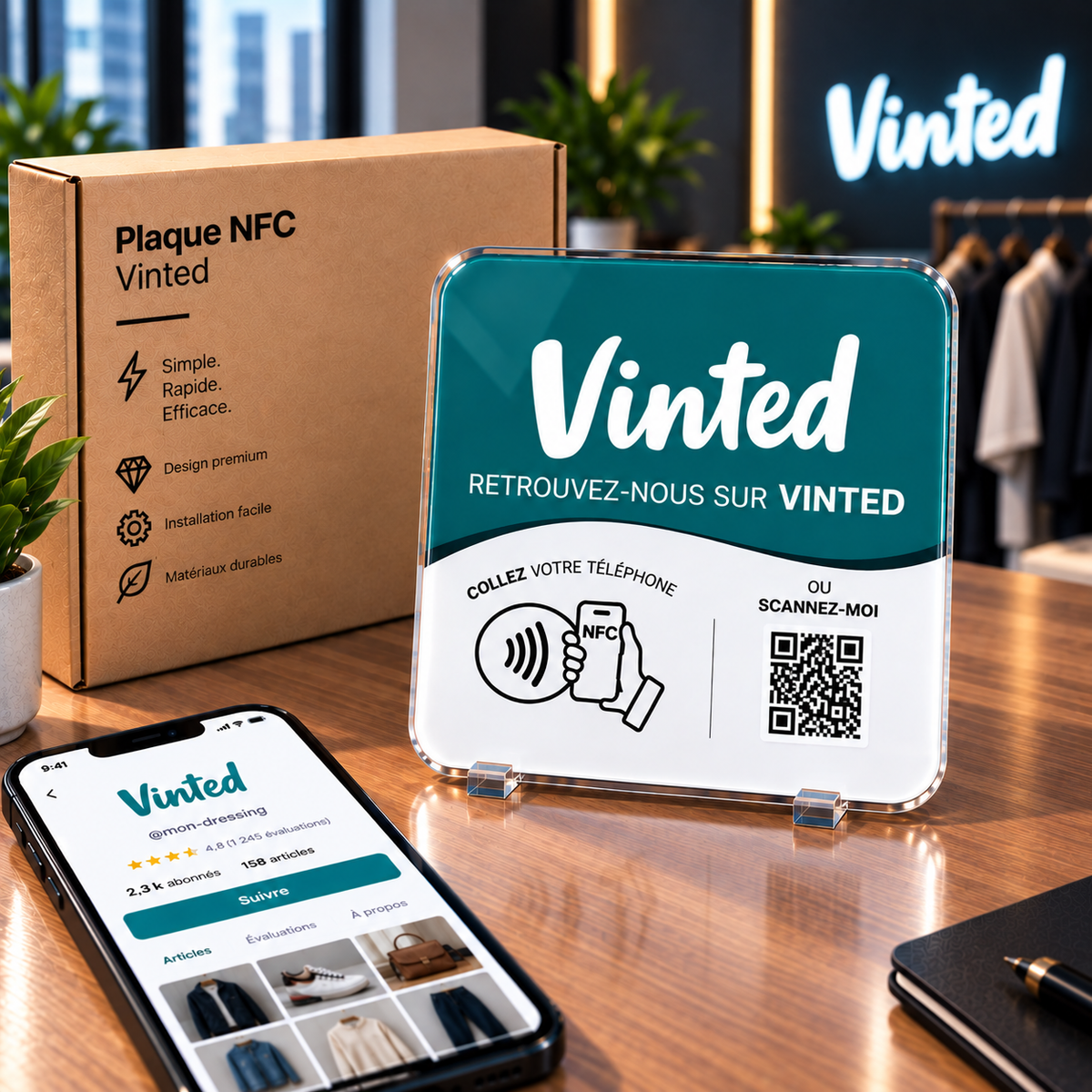 Plaque NFC Vinted